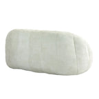 63.78" Chenille Upholstered Lounge Chair with High Density Foam – White