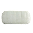 63.78" Chenille Upholstered Lounge Chair with High Density Foam – White
