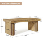 70.9" Executive Desk, Computer Desk, Large Workstation for Home Office, Brown