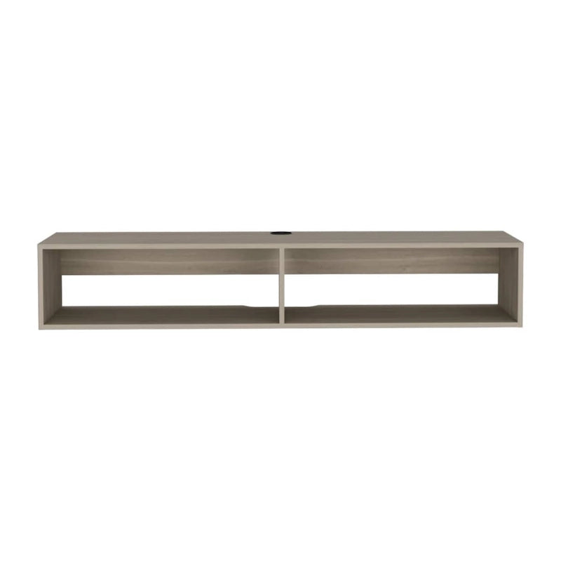 Floating TV Stand 59" with Open Shelves & Cable Management