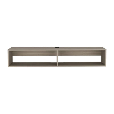 Modern TV Console Wall Mounted 59 Floating Media Stand with Shelves and Cable Management - 10.4H x 59.1W x 12.6D