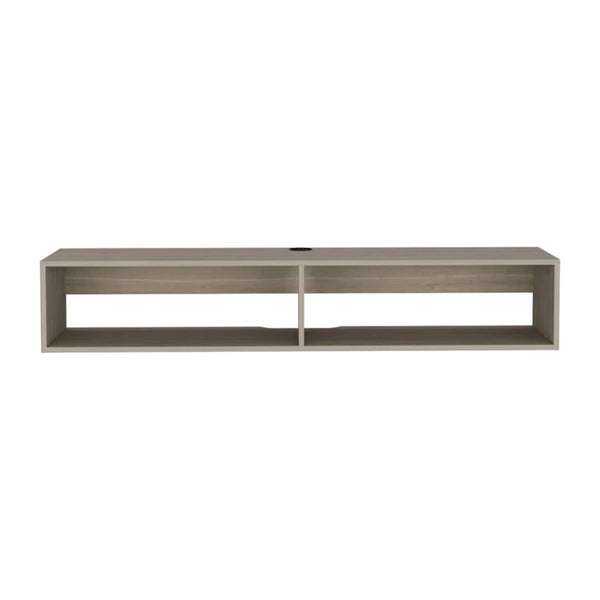 Modern TV Console Wall Mounted 59 Floating Media Stand with Shelves and Cable Management - 10.4H x 59.1W x 12.6D