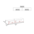 Floating TV Stand 59" with Open Shelves & Cable Management