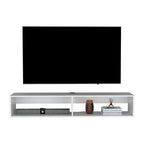 Floating TV Stand 59" with Open Shelves & Cable Management