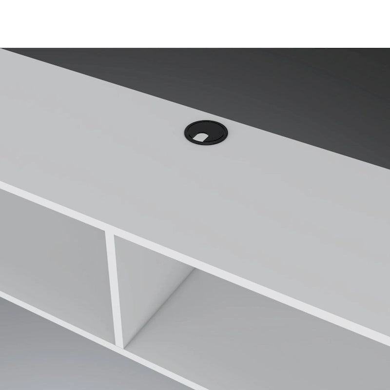 Floating TV Stand 59" with Open Shelves & Cable Management
