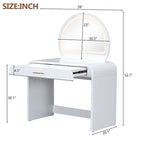 Toeletta da trucco da 39" con specchio LED touchscreen