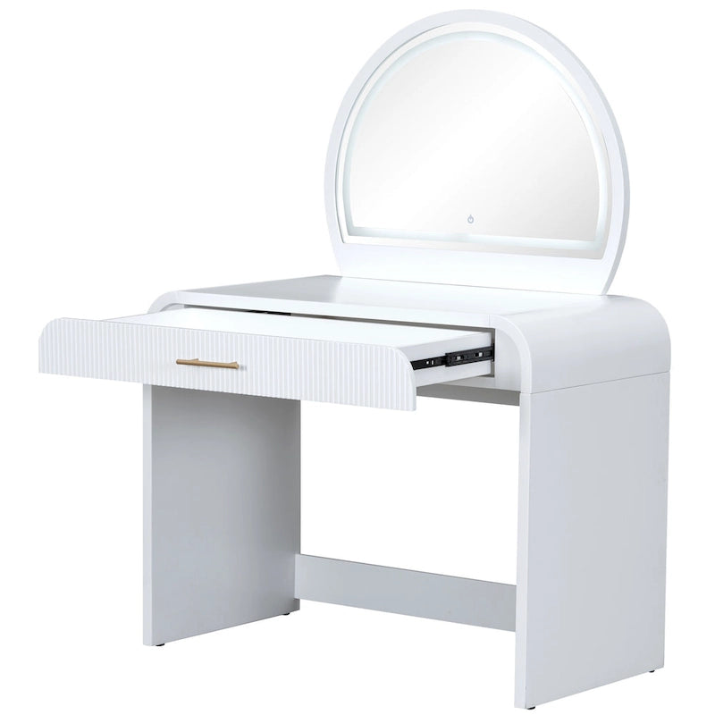 Toeletta da trucco da 39" con specchio LED touchscreen