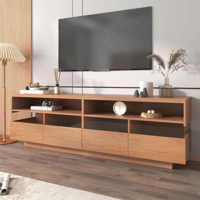 75" TV Stand with Acrylic Drawers