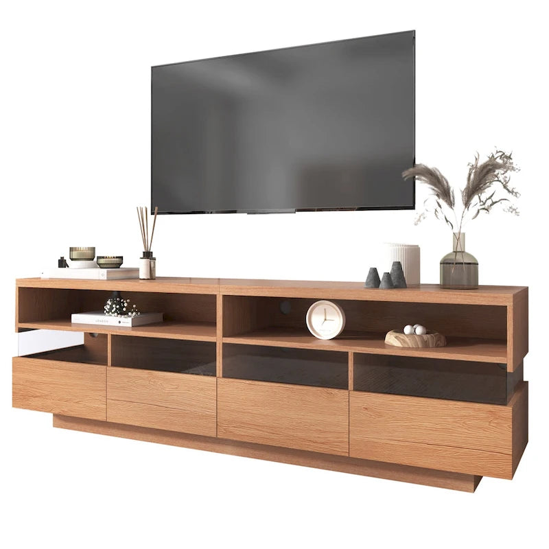 75" TV Stand with Acrylic Drawers