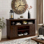 Traditional 60" TV Stand with Open and Closed Storage for TVs Up to 65"