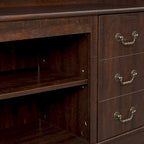 Traditional 60" TV Stand with Open and Closed Storage for TVs Up to 65"