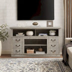 Traditional 60" TV Stand with Open and Closed Storage for TVs Up to 65"