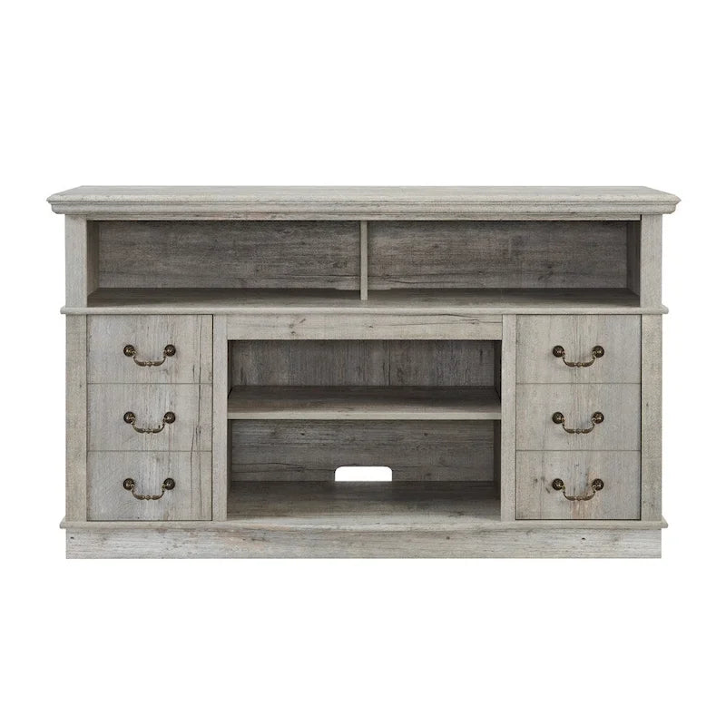 Traditional 60" TV Stand with Open and Closed Storage for TVs Up to 65"