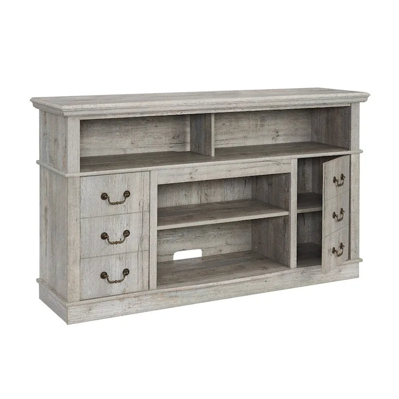 Traditional 60" TV Stand with Open and Closed Storage for TVs Up to 65"