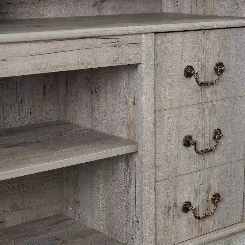 Traditional 60" TV Stand with Open and Closed Storage for TVs Up to 65"