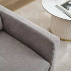 360° Swivel Accent Chair with Solid Wood Frame and Removable Back Cushion