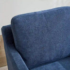 360° Swivel Accent Chair with Solid Wood Frame and Removable Back Cushion