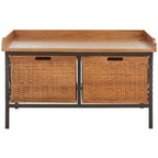 Panca contenitore color peltro anticato / frassino chiaro - 33W x 15.7D x 20H