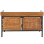 Panca contenitore color peltro anticato / frassino chiaro - 33W x 15.7D x 20H
