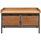 Panca contenitore color peltro anticato / frassino chiaro - 33W x 15.7D x 20H