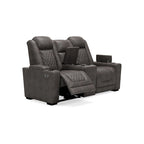 Gray Power Reclining Loveseat with Console - 71.75 W x 39 D x 44 H