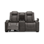 Gray Power Reclining Loveseat with Console - 71.75 W x 39 D x 44 H