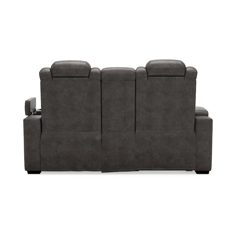 Gray Power Reclining Loveseat with Console - 71.75 W x 39 D x 44 H