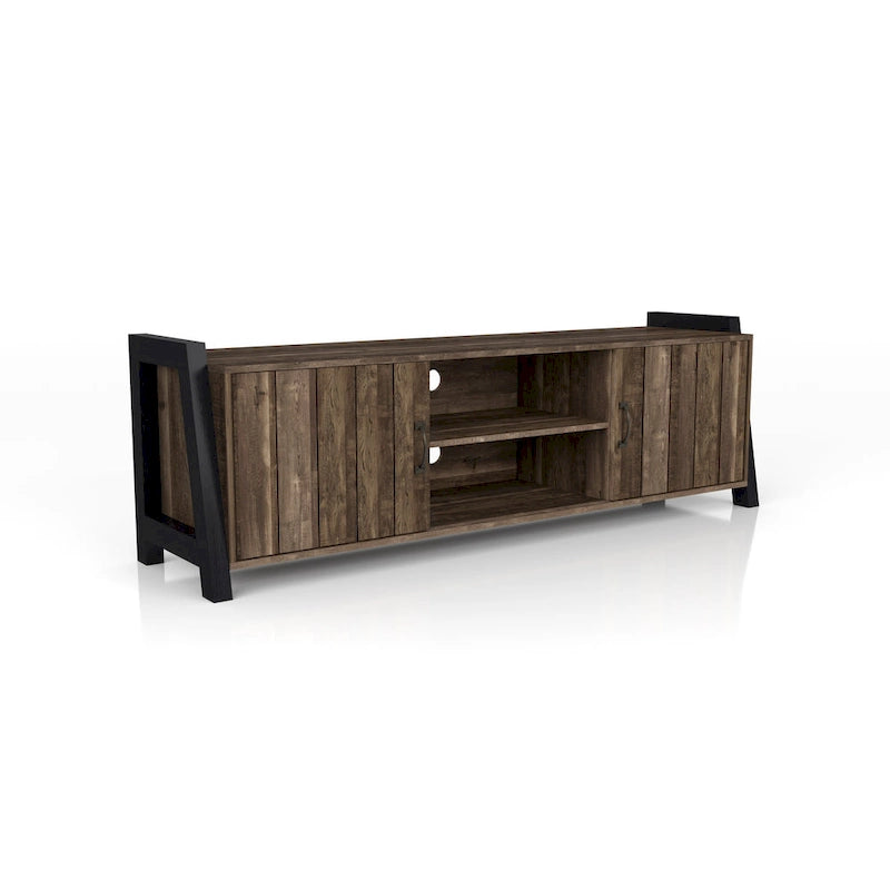 Reclaimed Oak 66-inch 6-Shelf TV Stand