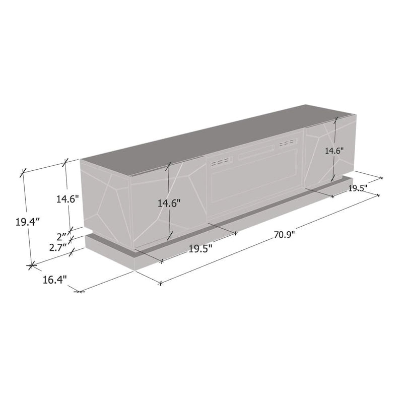 Electric Fireplace 71" TV Stand
