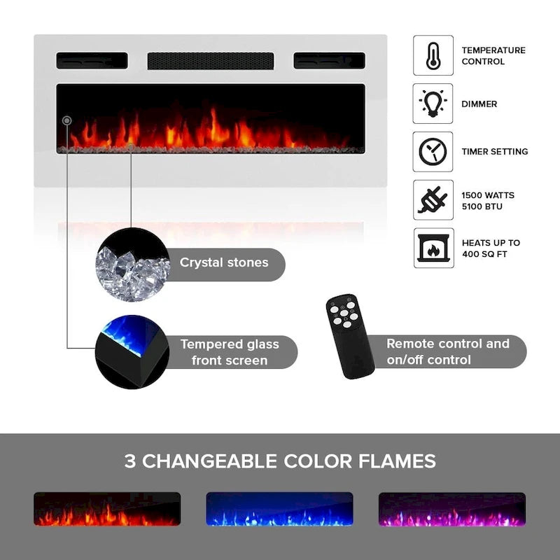 Electric Fireplace 71" TV Stand