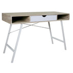 Schreibtisch im Mid-Century-Stil mit Schublade und offenen Regalen