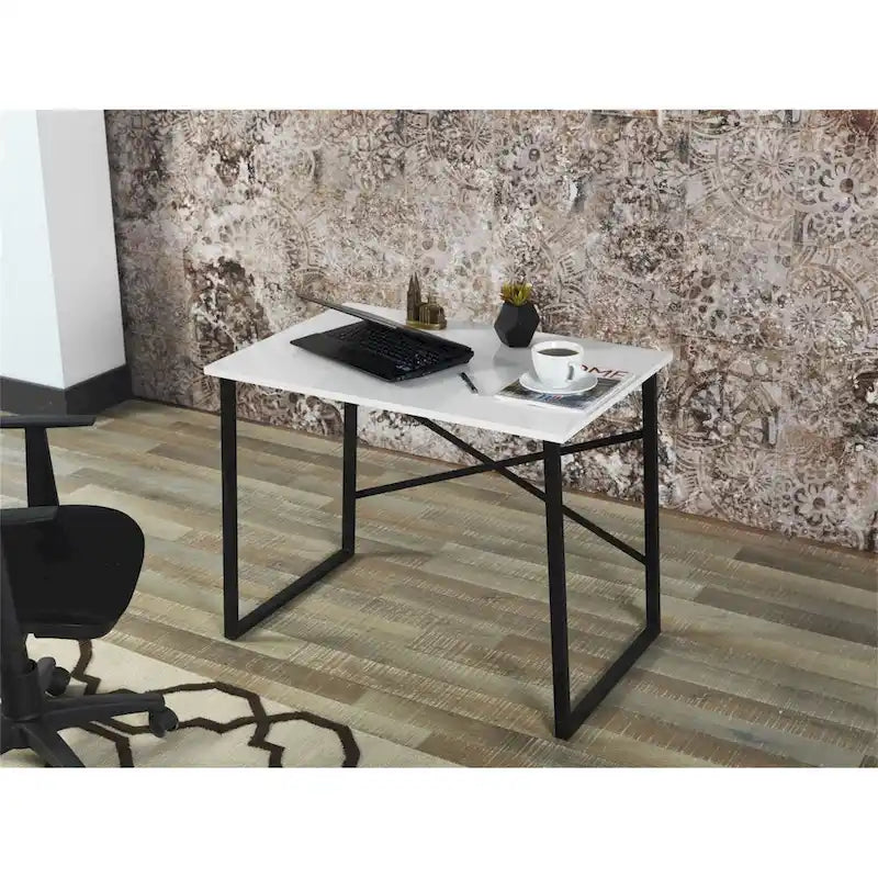 Scrivania per computer da 35 pollici con struttura in metallo - Postazione per scrittura e studio