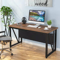 55 Inch Computer Desk with Metal Panel for Home Office