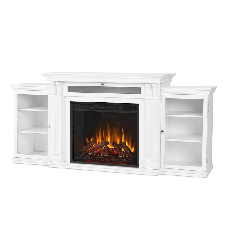67" Electric TV Stand Fireplace in White