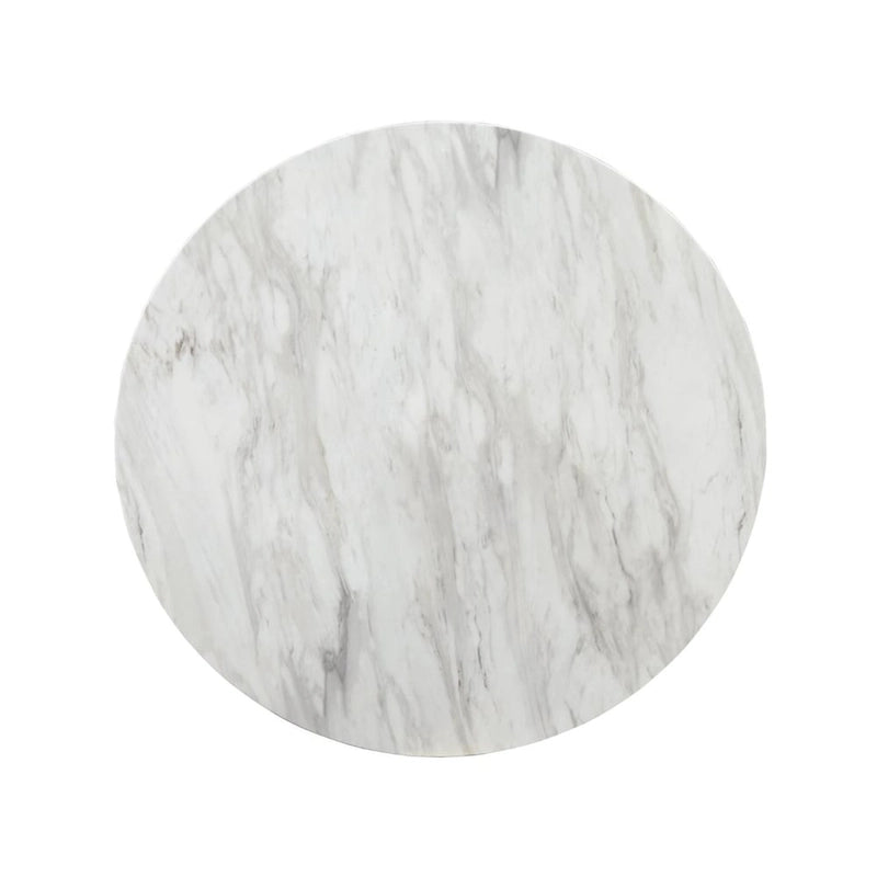White & Black Circular Counter Height Table