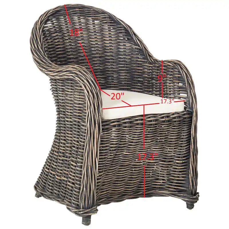 Rattan-Clubsessel - 24Wx26Dx35H