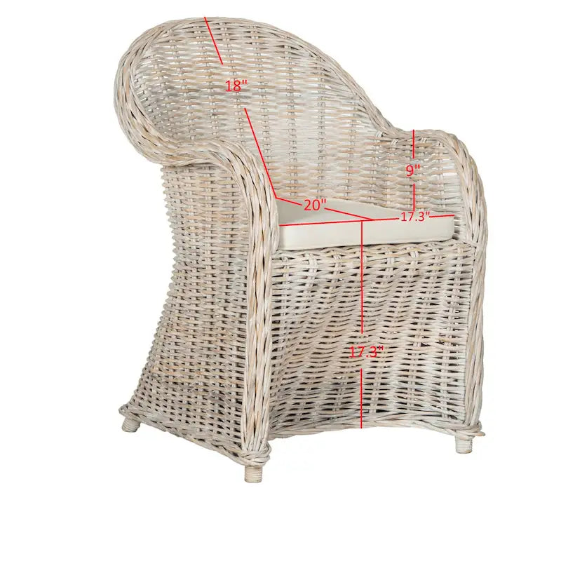 Rattan-Clubsessel - 24Wx26Dx35H