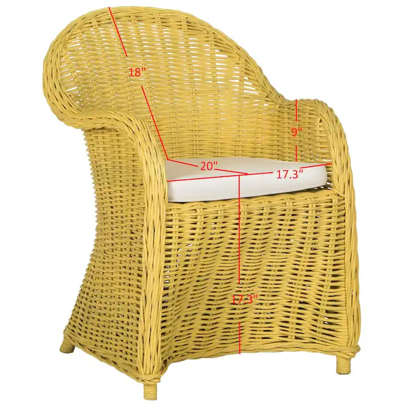 Rattan-Clubsessel - 24Wx26Dx35H