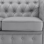 Chesterfield Sofa, Luxurious Comfort for Cozy Living Rooms, Mid-Century Modern Couch, Elegance & Serenity, 3-Seater