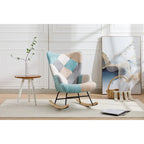 Moderner Patchwork-Akzentstuhl für Wohnzimmer, Schlafzimmer oder Studio