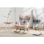 Moderner Patchwork-Akzentstuhl für Wohnzimmer, Schlafzimmer oder Studio