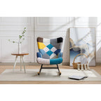 Moderner Patchwork-Akzentstuhl für Wohnzimmer, Schlafzimmer oder Studio