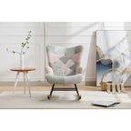 Moderner Patchwork-Akzentstuhl für Wohnzimmer, Schlafzimmer oder Studio