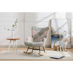 Moderner Patchwork-Akzentstuhl für Wohnzimmer, Schlafzimmer oder Studio