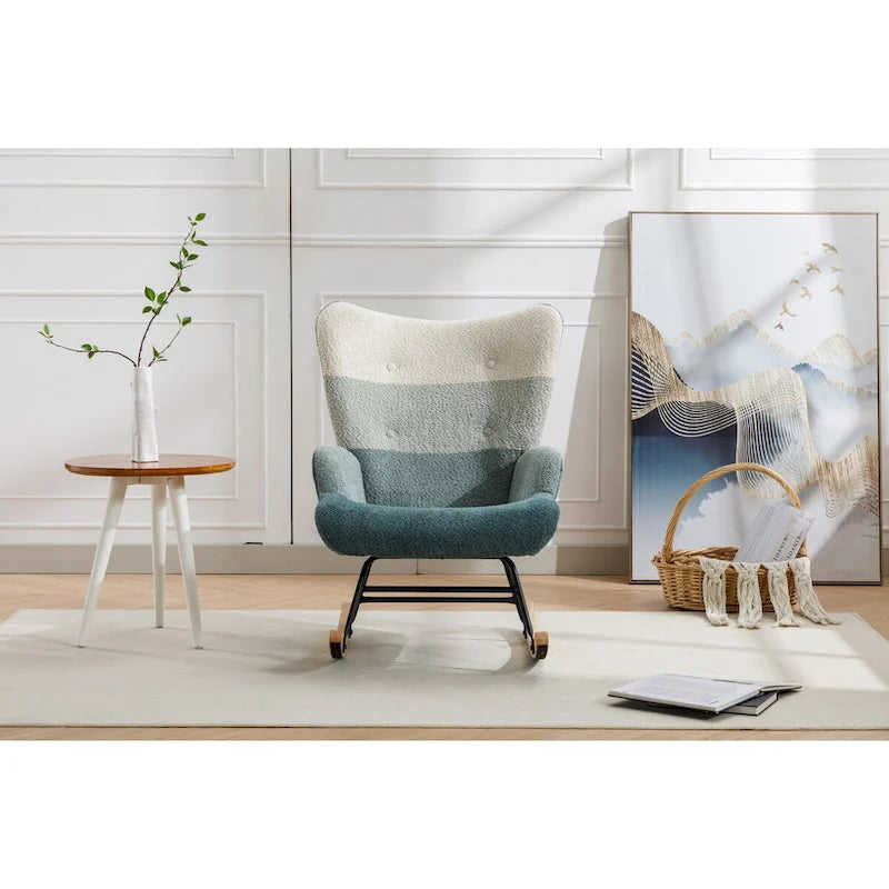 Moderner Patchwork-Akzentstuhl für Wohnzimmer, Schlafzimmer oder Studio