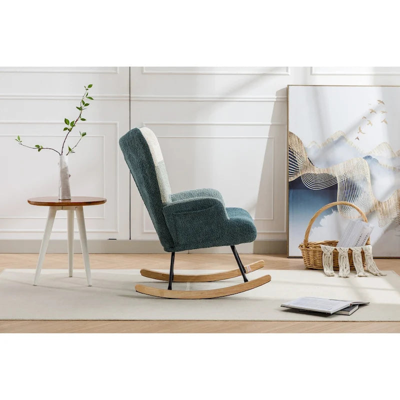 Moderner Patchwork-Akzentstuhl für Wohnzimmer, Schlafzimmer oder Studio