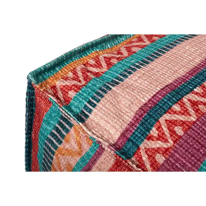 Gestreifter Boho-Pouf im Südwest-Stil