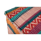Gestreifter Boho-Pouf im Südwest-Stil