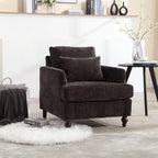 Sessel mit Holzrahmen, moderner Akzentstuhl für das Wohnzimmer