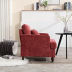 Sessel mit Holzrahmen, moderner Akzentstuhl für das Wohnzimmer